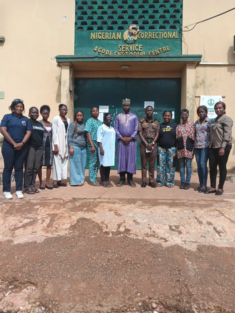 The Taming Wonders team gathered outside Agodi Custodial Centre